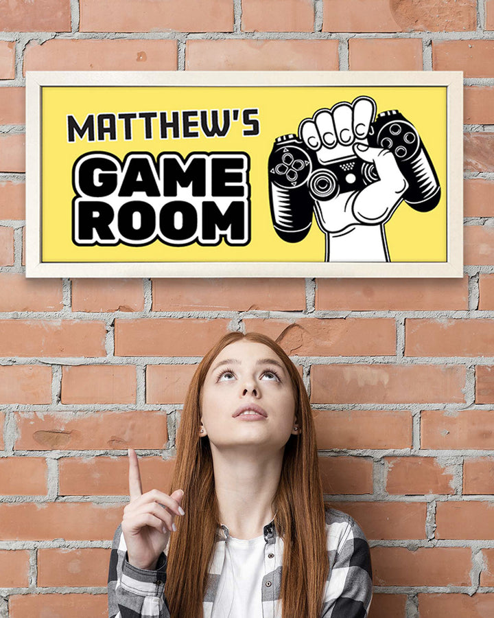 Personalised Kids Game Room Wall Art. Framed Console-Inspired Print Additional 3