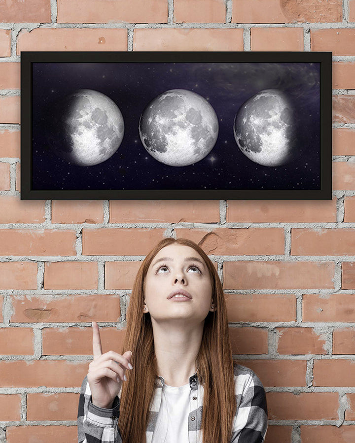 Moon Phases Framed Wall Art Print. Celestial Style for Space Fans Additional 3