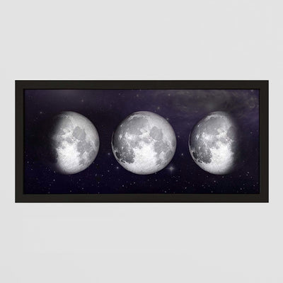 Moon Phases Framed Wall Art Print. Celestial Style for Space Fans