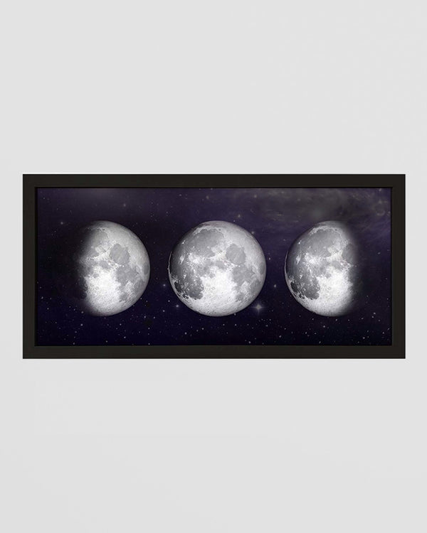 Moon Phases Framed Wall Art Print. Celestial Style for Space Fans