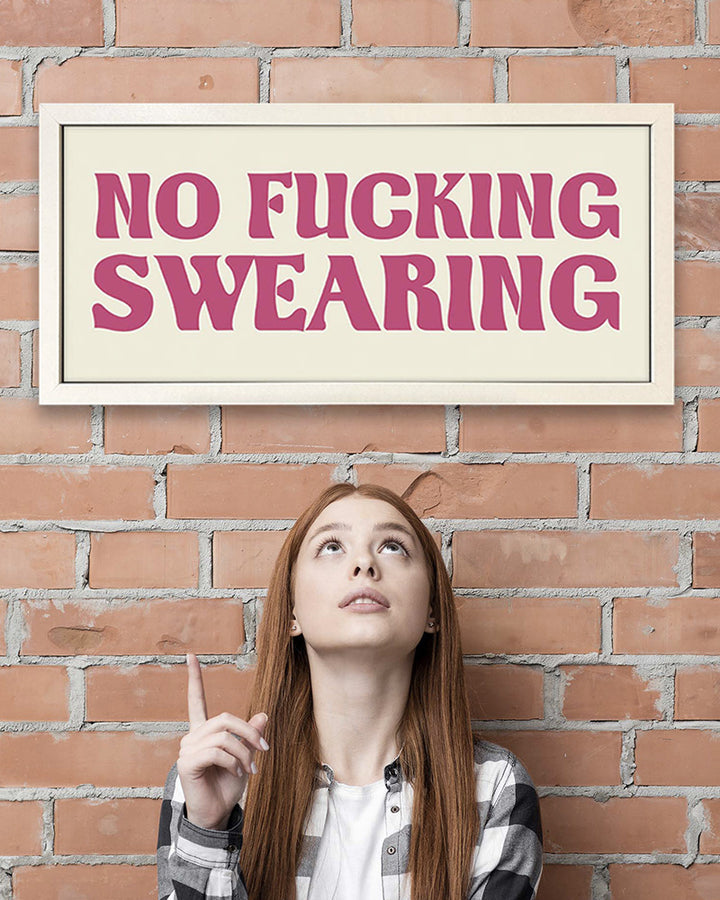 Framed Wall Art Print - Home No Swearing Allowed (Sort Of) Additional 3
