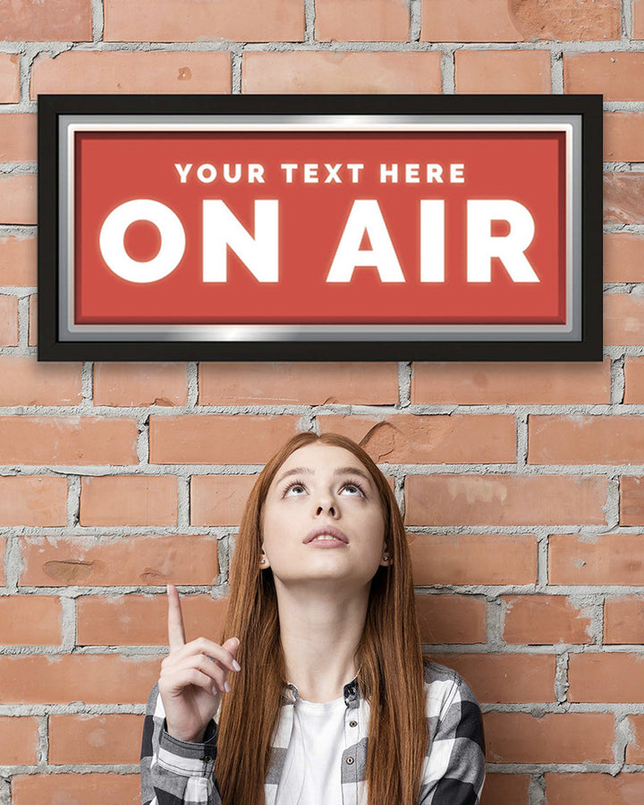 Personalised Wall Art - On Air Studio Sign with Frame Additional 3