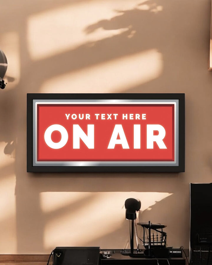 Personalised Wall Art - On Air Studio Sign with Frame Additional 4
