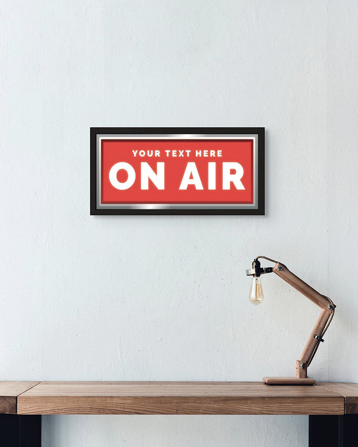 Personalised Wall Art - On Air Studio Sign with Frame Additional 5