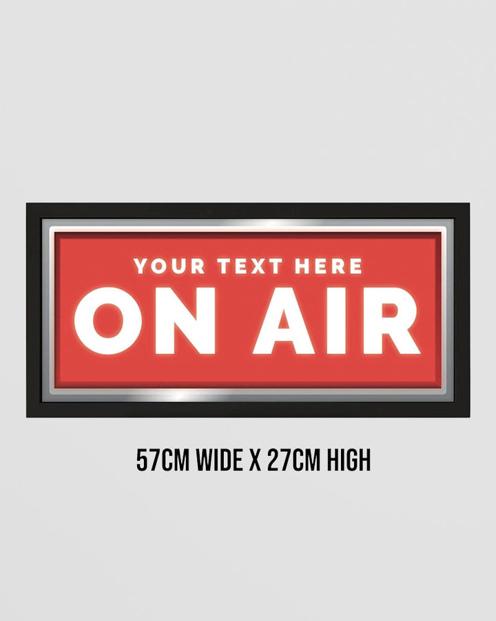 Personalised Wall Art - On Air Studio Sign with Frame Additional 6
