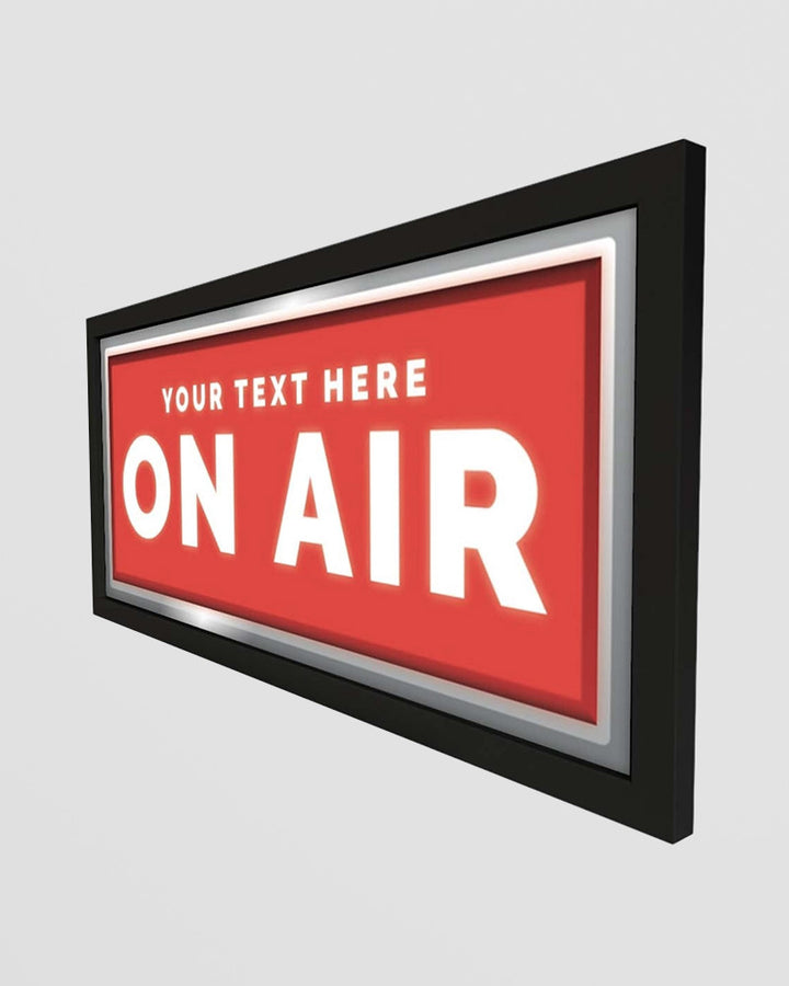 Personalised Wall Art - On Air Studio Sign with Frame Additional 2