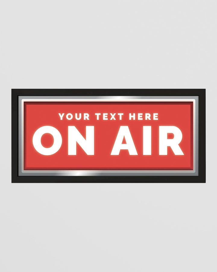 Personalised Wall Art - On Air Studio Sign with Frame Additional 1
