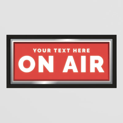 Personalised Wall Art - On Air Studio Sign with Frame