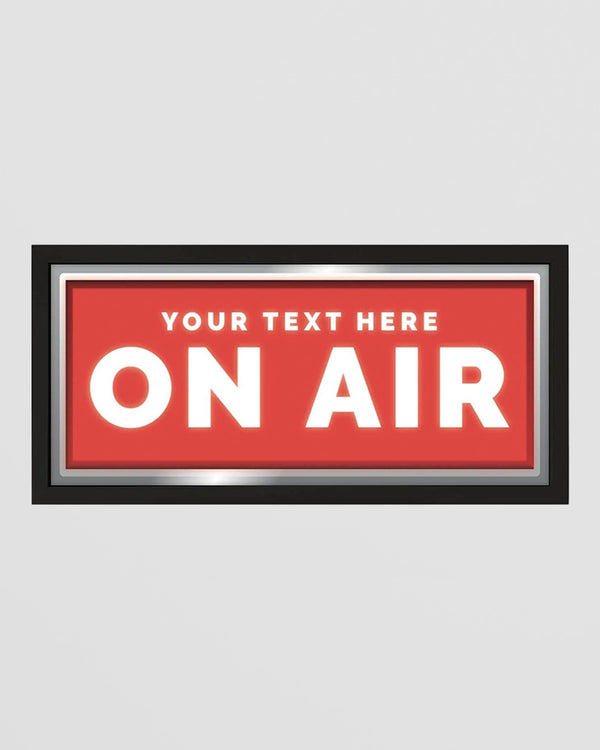 Personalised Wall Art - On Air Studio Sign with Frame