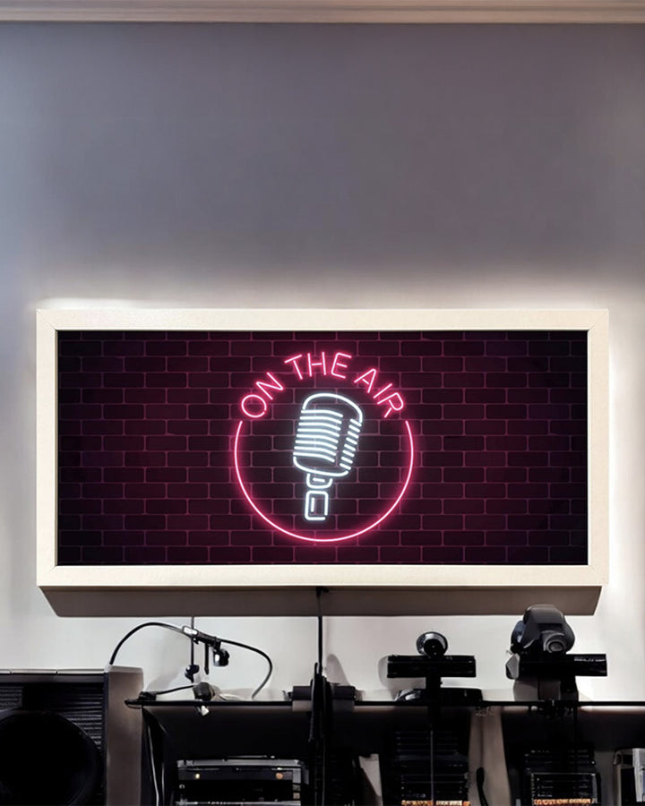 Framed Wall Art Print - On Air Studio Sign for Music Lovers Additional 4