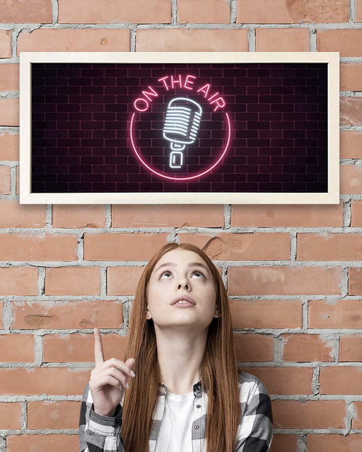 Framed Wall Art Print - On Air Studio Sign for Music Lovers Additional 3