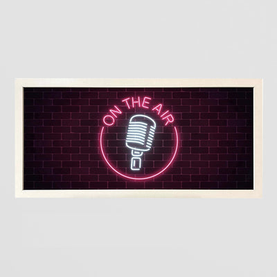 Framed Wall Art Print - On Air Studio Sign for Music Lovers