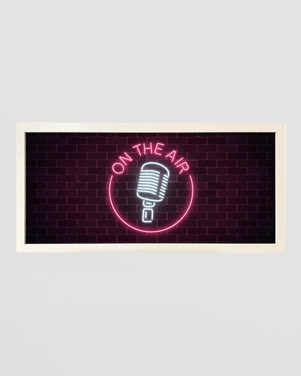 Framed Wall Art Print - On Air Studio Sign for Music Lovers