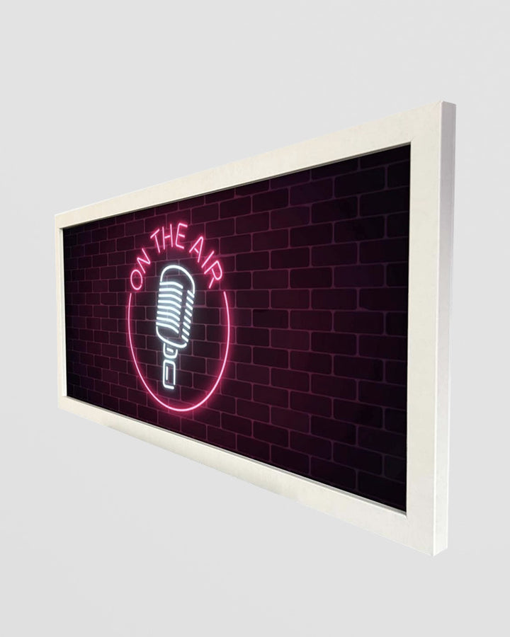 Framed Wall Art Print - On Air Studio Sign for Music Lovers Additional 2