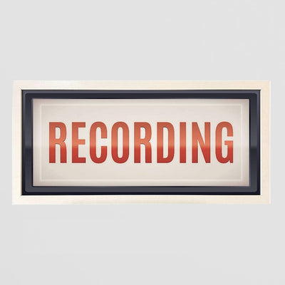 Framed Wall Art Print - Retro Recording Studio Sign