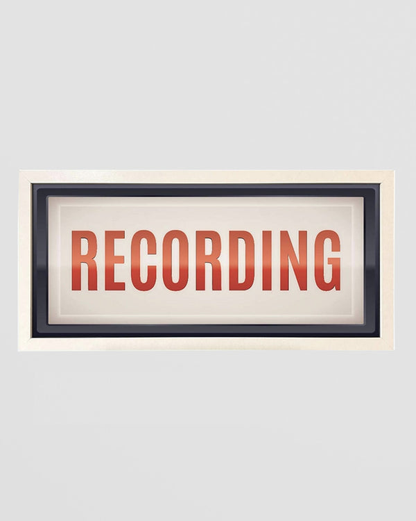 Framed Wall Art Print - Retro Recording Studio Sign