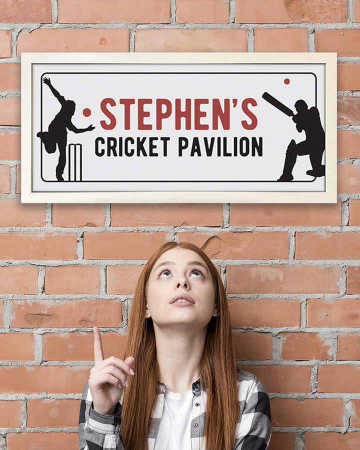 Personalised Cricket Pavilion Wall Art. Framed Print for Sports Fans Additional 3