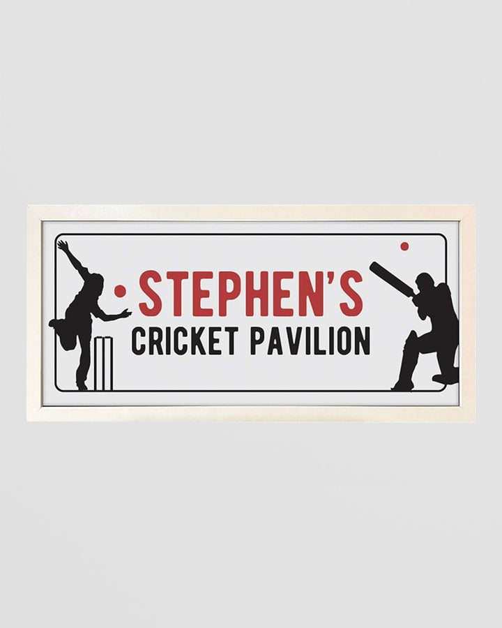 Personalised Cricket Pavilion Wall Art. Framed Print for Sports Fans Additional 1