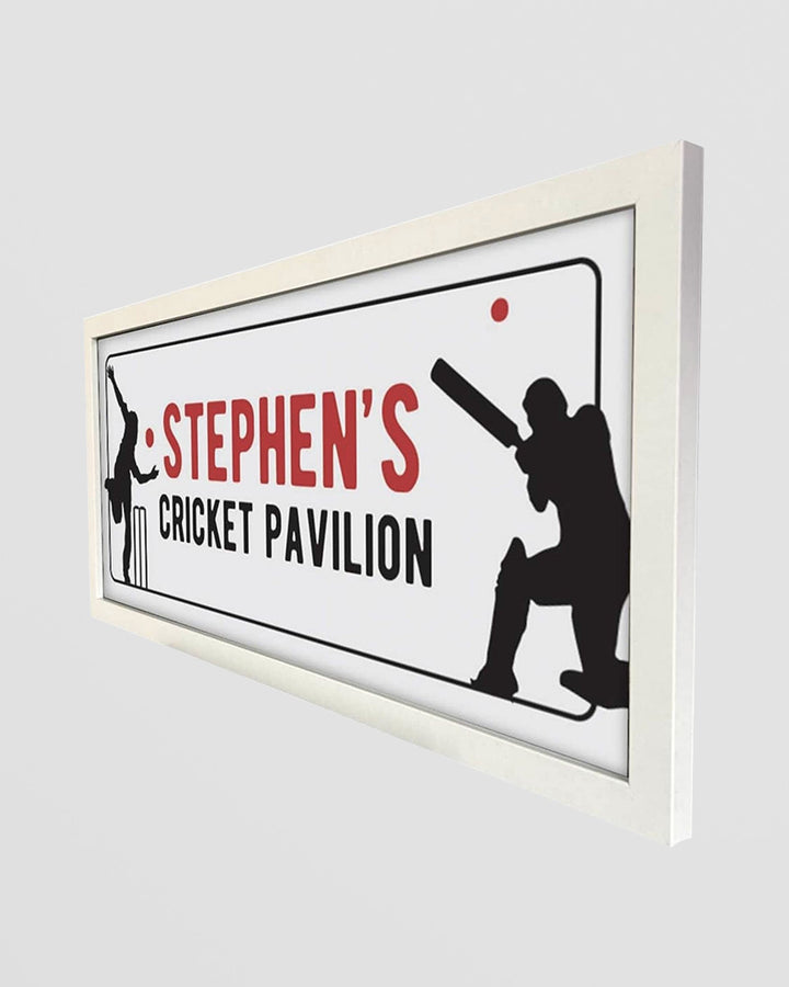 Personalised Cricket Pavilion Wall Art. Framed Print for Sports Fans Additional 2