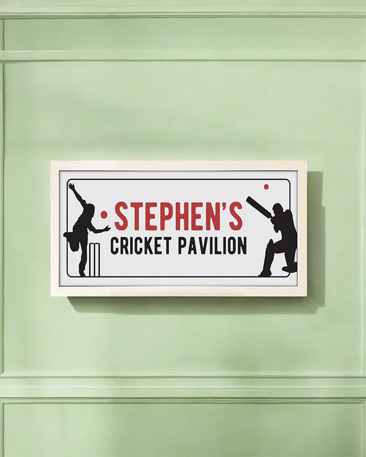 Personalised Cricket Pavilion Wall Art. Framed Print for Sports Fans Additional 4