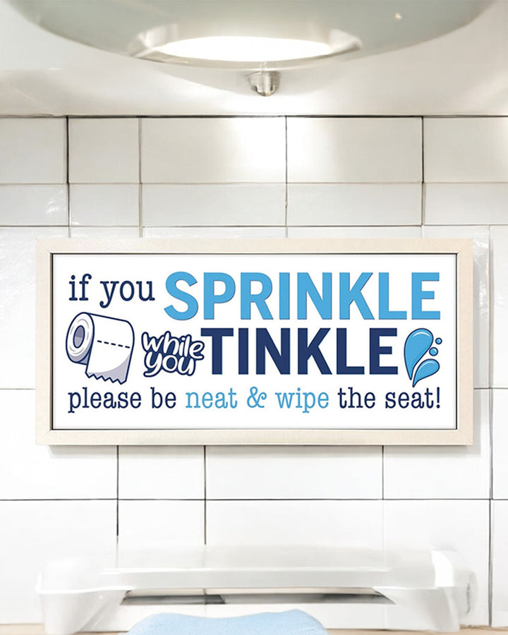 Bathroom Wall Art - Sprinkle Tinkle Framed Print Additional 4