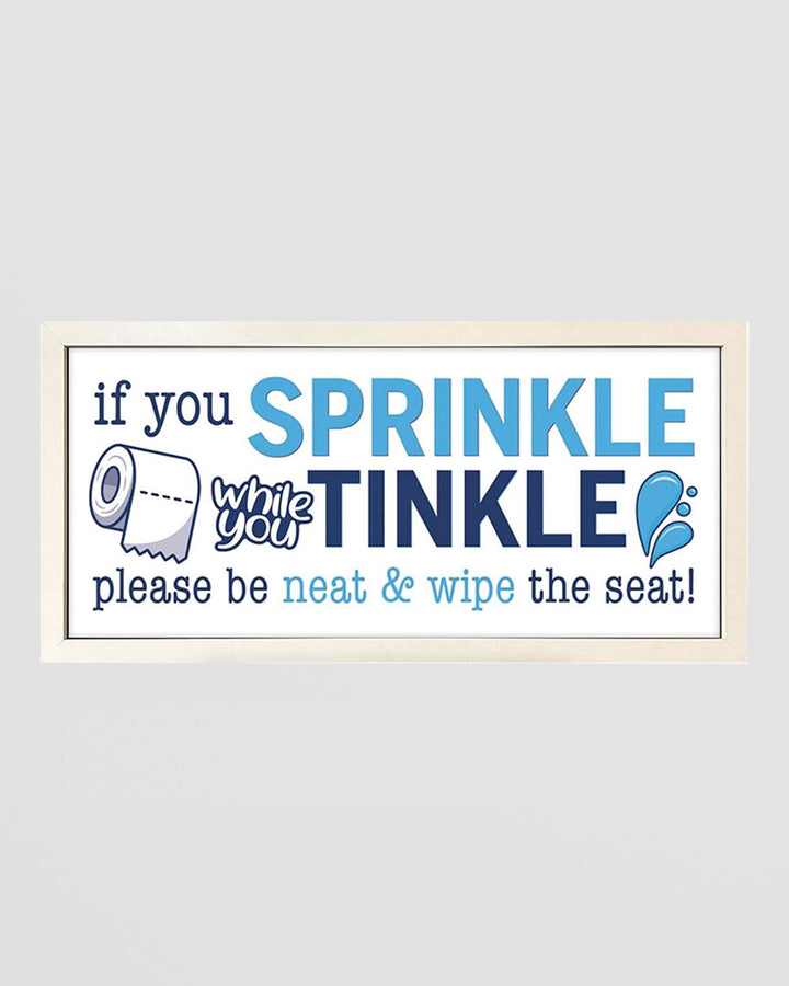 Bathroom Wall Art - Sprinkle Tinkle Framed Print Additional 1