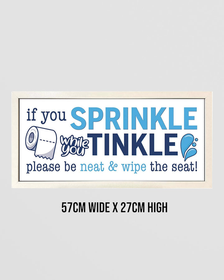 Bathroom Wall Art - Sprinkle Tinkle Framed Print Additional 5