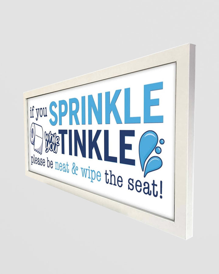 Bathroom Wall Art - Sprinkle Tinkle Framed Print Additional 2