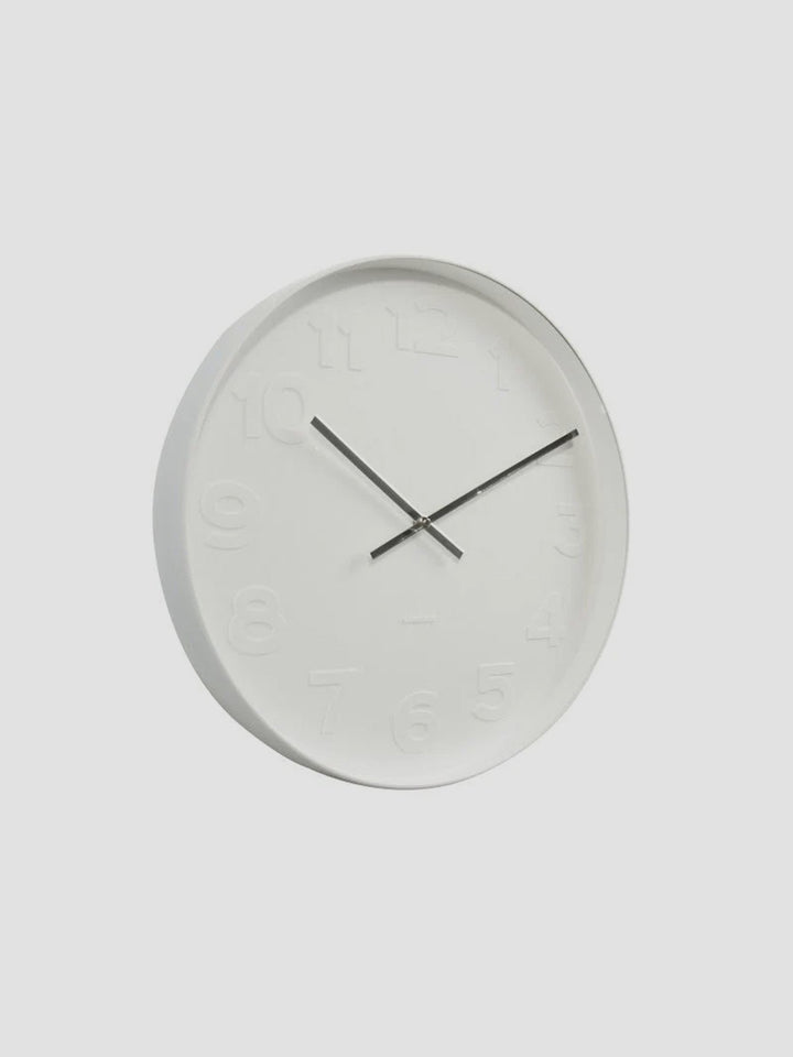 Wall Clock Mr. White Numbers - White Additional 2