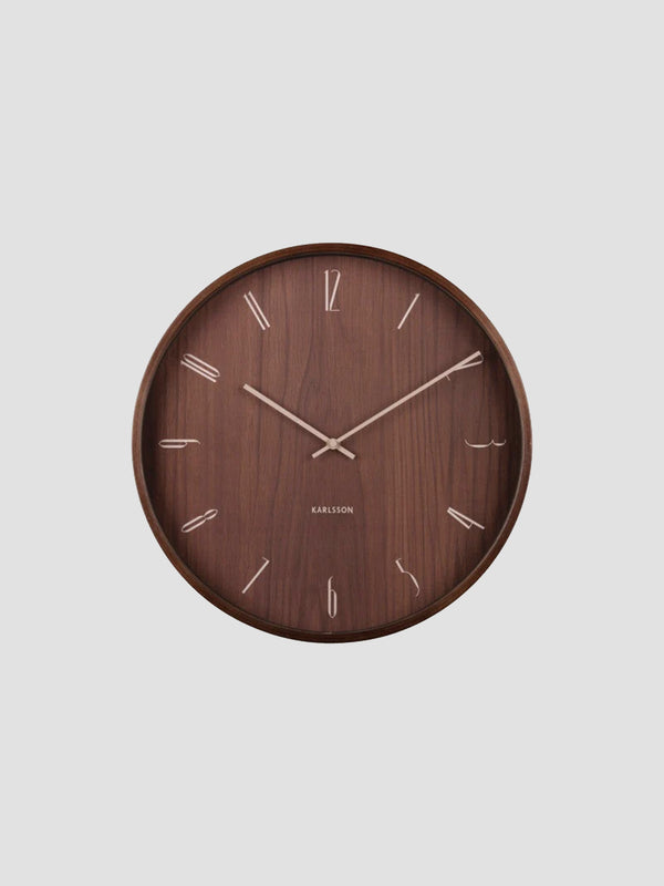 Wall Clock Suave - Dark wood