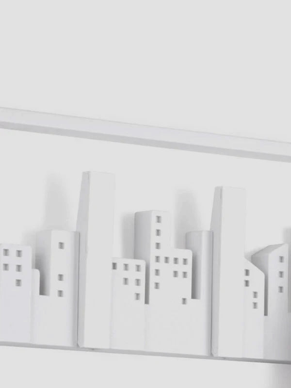 Wall Hook Rack - Umbra Skyline White with Hidden Fold-Down Hooks