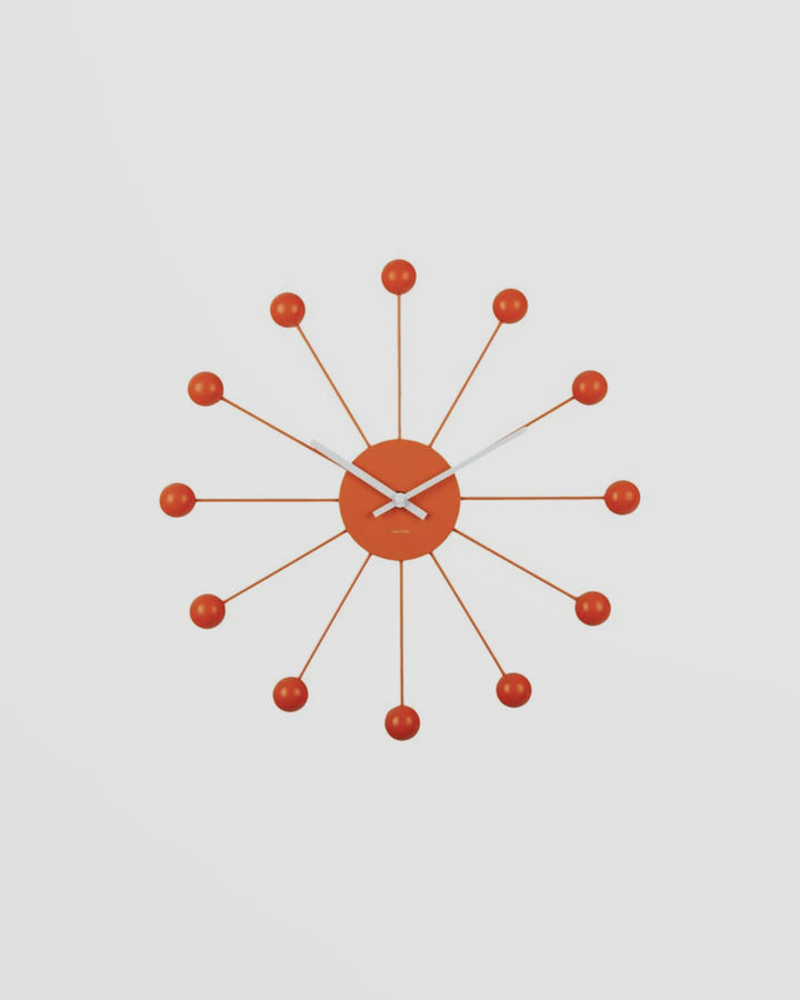 Wall Clock Funky Spider - Bright orange Additional 1