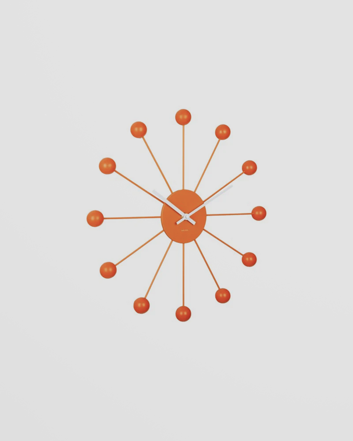 Wall Clock Funky Spider - Bright orange Additional 2