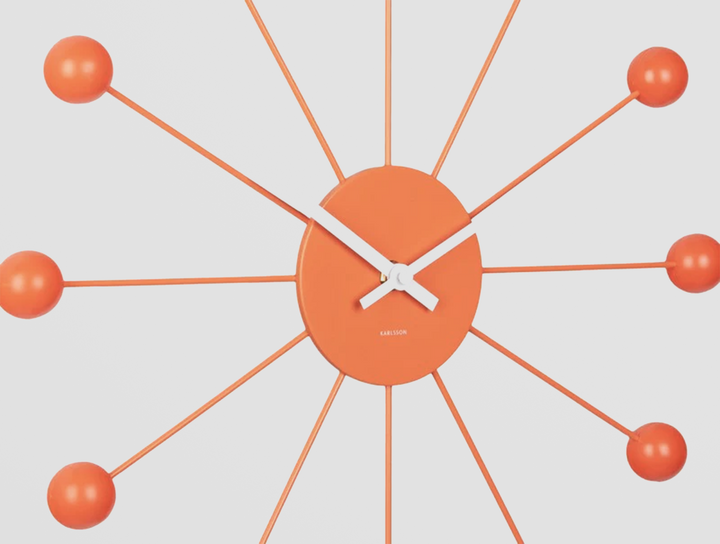 Wall Clock Funky Spider - Bright orange Additional 4