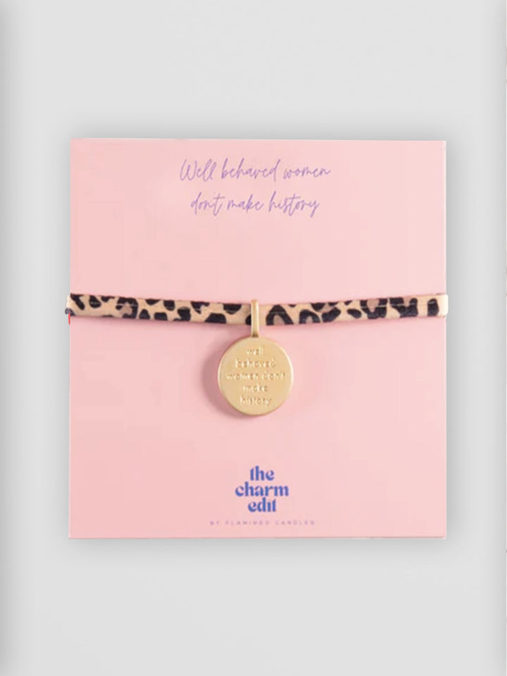 Well Behaved Women Don't Make History Charm Tie Bracelet Additional 1