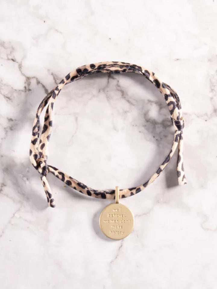 Well Behaved Women Don't Make History Charm Tie Bracelet Additional 2