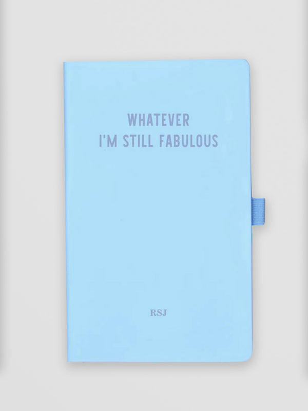 Personalised Notebook - Whatever I'm Still Fabulous in Blue & Purple