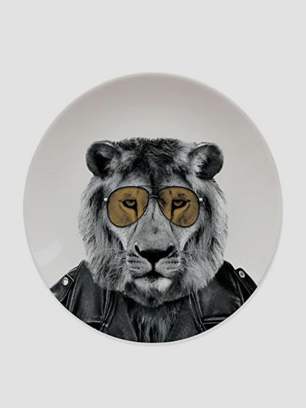 Wild Dining Plate – Lion. Ceramic dinner plate with attitude