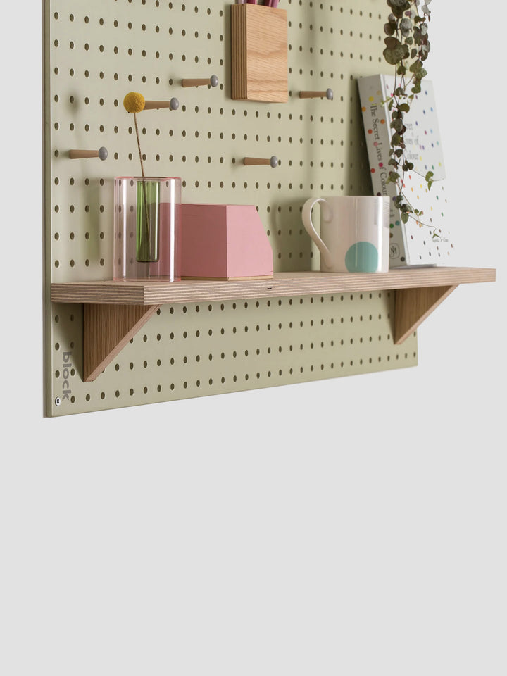 Wooden PegBoard Shelf - Natural Finish for Block Boards Additional 1