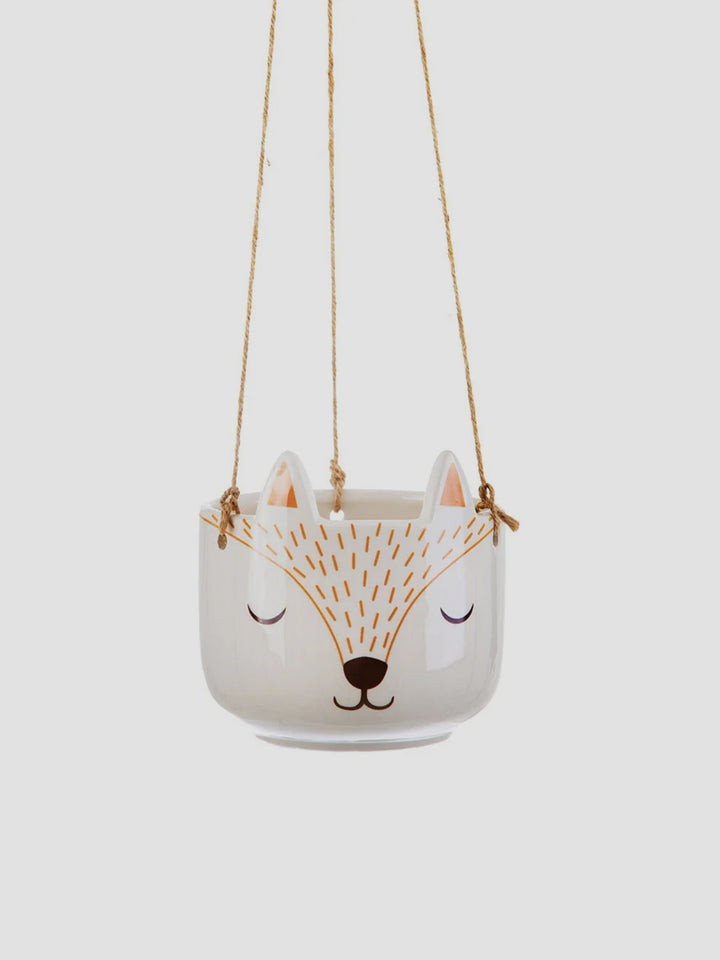 Woodland Fox Hanging Planter. A Sleepy Forest Friend for Your Plants Additional 1