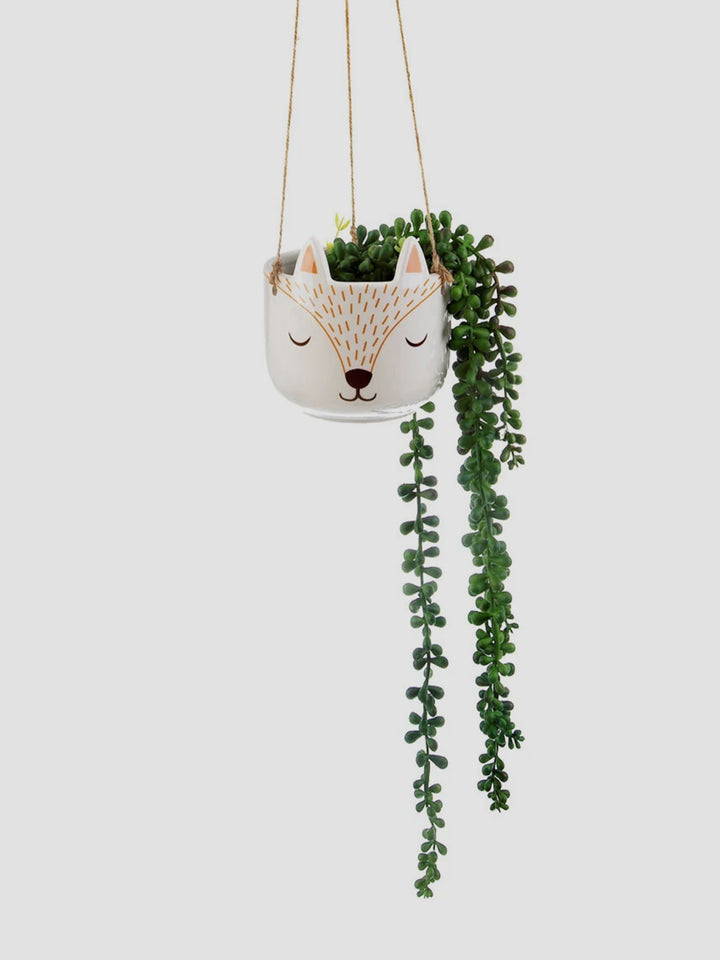 Woodland Fox Hanging Planter. A Sleepy Forest Friend for Your Plants Additional 2
