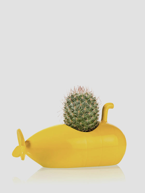 Yellow Submarine Planter – Ceramic Plant Pot with Nautical Charm