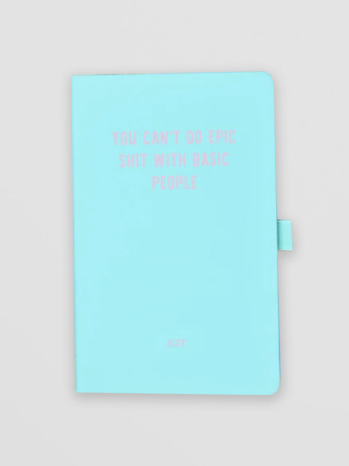 You Can't Do Epic Shit With Basic People Green & Pink Personalised Notebook Additional 1