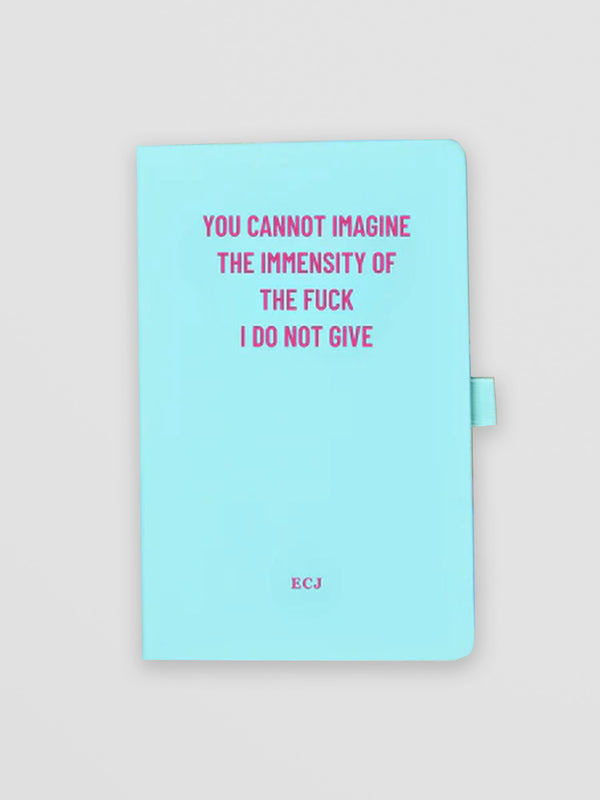 Personalised Mint Green Notebook – Immensely Unbothered and Organised