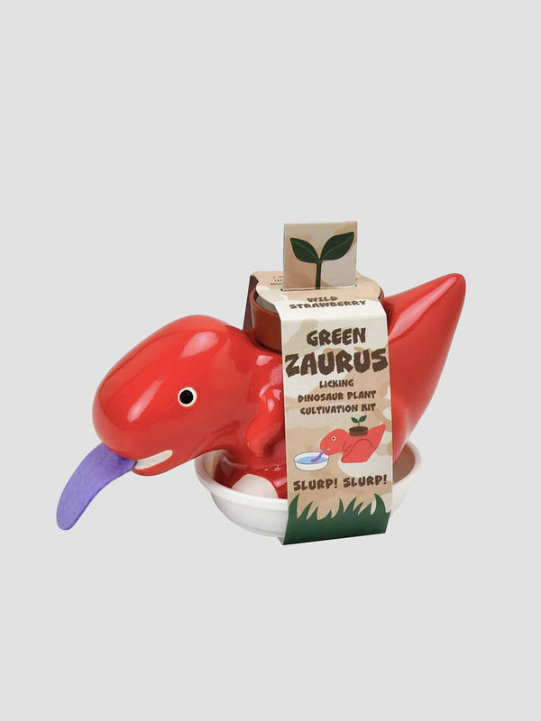 Zaurus Licking Dinosaur Plant - Wild Strawberry (Red)
