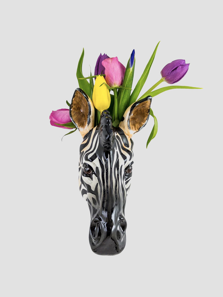 Zebra Wall Planter - Zadie the Ceramic Jungle Queen Additional 2