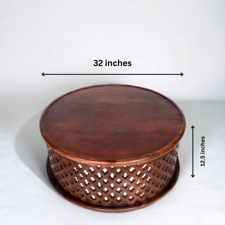 Petal Mango Wood Coffee Table - Dark Brown Additional 4