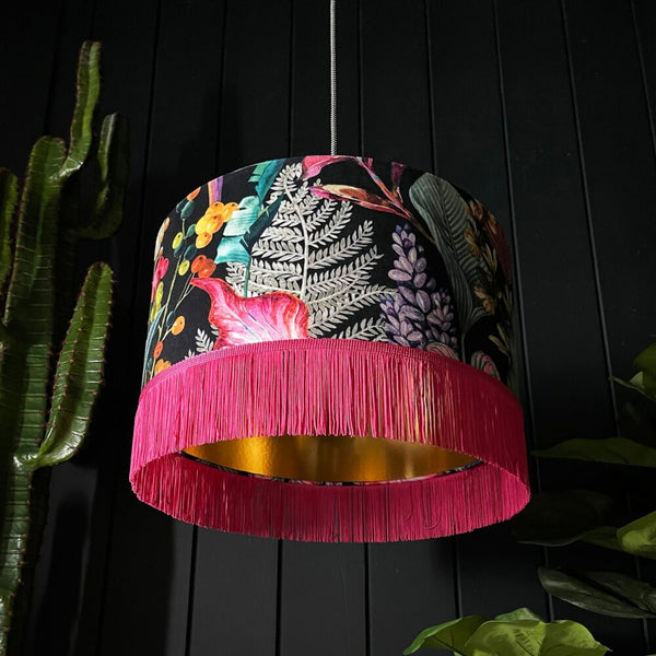 Acid Jungle Lampshade - Pink and Gold