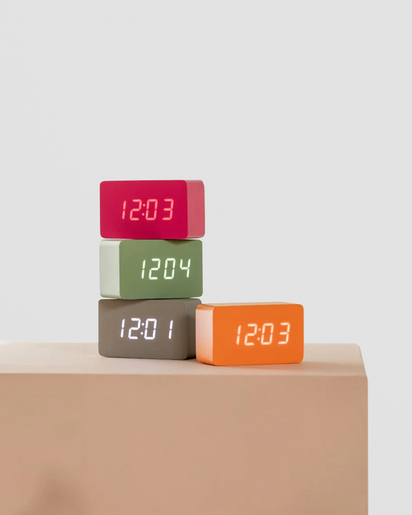 Alarm Clock Spry Square - Bright orange