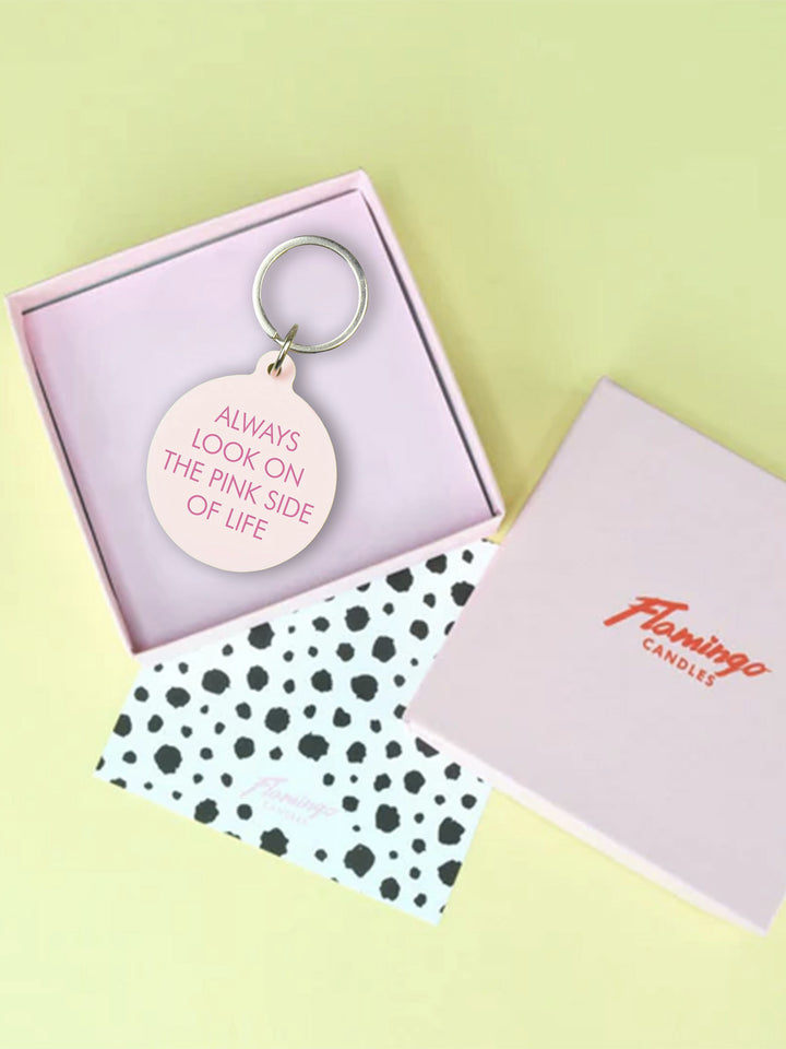 Pink Acrylic Keytag - Always Look on the Pink Side of Life Additional 4